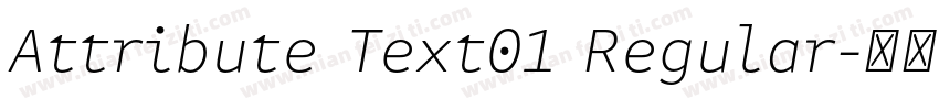Attribute Text01 Regular字体转换
